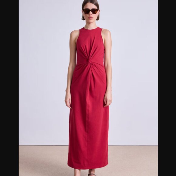 Apiece Apart Dresses & Skirts - Apiece Apart Magna Twisted Tank Dress in Rumba Red Size Small